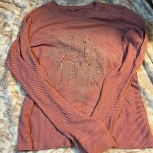 Harley-Davidson Pink Long Sleeve with Rhinestones